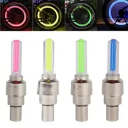 VALVE BIKE LIGHTS DUST CAP TYRE LED NEON CAR BIKE WHEEL SAFETY 1 OR 2 UK