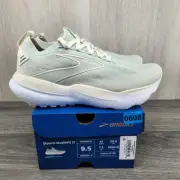 Brooks Glycerin StealthFit 21 Size 9.5 Womens Marshmallow Green Running Shoes