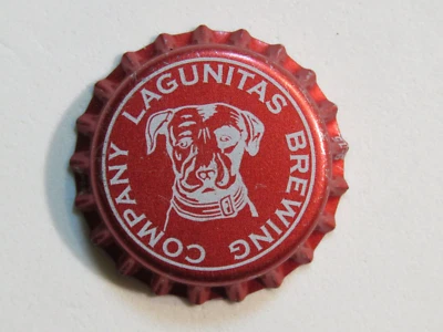 BEER Bottle Cap Red Fridge MAGNET ~ LAGUNITAS BREWING ~ Petaluma, California