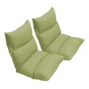 SOGA 2X Lounge Floor Recliner Adjustable Lazy Boy Futon Sofa Game Chair Yllw Grn