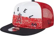 New Era LA Los Angeles Angels 9FIFTY A-Frame Game Day Foam Trucker Cap, Adjustable Hat, Red White Black, One Size