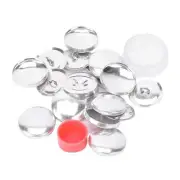 Cover Buttons Kit, Covered Button Kits DIY Button Craft Kits Solid Fabric Clo...