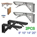 2X Folding Table Bracket Black Baking Steel Triangle Heavy Duty Wall Shelf Bench