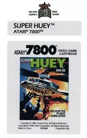 Atari 7800 Replacement Label - Super Huey