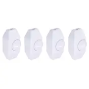 Rotary Cord Switch AC 250V 2A Slide Control 100W 2.8x1.3 Inch/White/4 Pcs