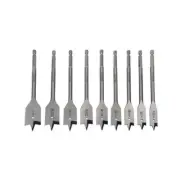 JH Williams 9 Piece Flat Spade Bit Wood Drill Bit Set 1/2" to 1"