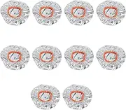 ALUMINUM FOIL HAIR CONDITIONING CAPS SILVER FOR HOME AND SALON USE 10PCS