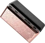 [HAPUTDY] Elegant Fashionable Simple Mandarin Duck Color Metal Cigarette Case, Holds 10pcs 100's (Rose+Black, 10pcs 100's)