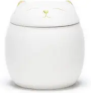 YIVIYAR Cat Urns for Ashes Animal Urns for Cats Ashes Urn, Keepsake Pet Urns Cat Memorial 3" X 3.2" Pet Cremation Urns Small Urn for Ashes Keepsake, White Cat Ashes Holder Small Pet Urn(White)
