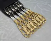 23'' Barbecue Kabob Skewers Stainless Steel Rack Grilling BBQ Skewers 6pcs Set