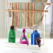 Korean Towel Holder Hanging Metal Kitchen Organizer Rack - White