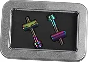 Mipcase 2Pcs Titanium Alloy Bike Seatpost Fixed Bolts Durable Screws for Bicycle Saddle Installation Stylish Design Easy DIY Replacement for Bike Accessories