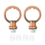 2set 8kg M10 Thread Lifting Eye Nut Female Loop Holder 25mm Hook Ring Red Bronze