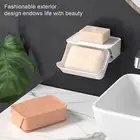 Mess-free Soap Dish Drawer-type Drain Tray Double Layer Wall Mounted Sponge
