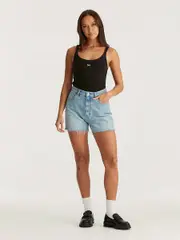 High Relaxed Short Crystal Blue