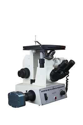 Incident light Metal Inspection Metallurgical Inverted Microscope w 5 Mp Camera