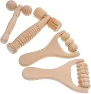Reusable Wooden Massage Roller Acupoint Massager for Face Neck Shoulder Foot for Daily Use