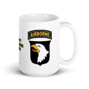 U.S. Army 101 Airborne Division 15 Ounce White Mug