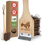 GRILLBADGER. The Safer Grill Cleaning Brush. All Natural. No Metal bristles.