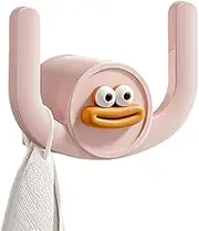 Bathroom Slippers Hooks, Wall Mounted, Sausage Slippers Hooks, No Holes, Space Saving, Home Shoe Organizer for Coats, Scarves, Towels