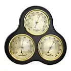 Traditional Weather Thermometer Barometer Wooden Frame Accurate Wall Mounted