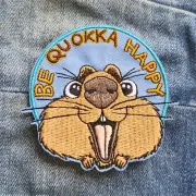 Quokka Rottnest WA Travel Iron On Embroidery Patch Destination Souvenir Gift