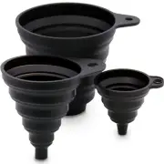 3 Sizes of Kitchen Funnel Set, Food Grade Funnels for Filling Bottles, Premium S