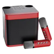 Mini Karaoke Machine Adults Kids Portable Bluetooth Speaker TV 2 Wireless Microphones PA System Indoor Outdoor Party