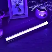 Y6S LED UV Strip Tube Light Ultraviolet Light Bar USB 10W 48LED Black Light Portable Party Lamp Glow in The Dark 385-400nm Black Lamp Fixture Bright Fun Ambiance for Room Party Decor Y6S