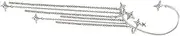 [OATIPHO] Fashion Star Clip-on Earrings Women Girls Teenage Non Piercing Jewelry Set Crystal Dangles