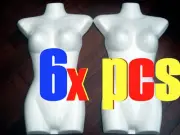 6 NEW HOLLOW BACK MANNEQUIN TORSOS Female GLOSSY WHITE