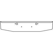 16 Inch Chrome Standard Rolled End Bumper W/ Tow Holes For Peterbilt