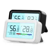 Tuya WiFi ZigBe Temperature Humidity Sensor with Screen Time Display Smart Home Indoor Hygrometer Voice Control with Ale