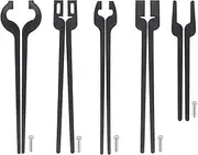 Rapid Tongs Bundle Set Five Type of Tong Bundles Set DIY Rapid Tongs Comes with Rivet for Beginner Futher Smithing