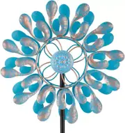 Metal Wind Spinner Sculpture Outdoor Garden Art Windmill Patio Lawn Decoration
