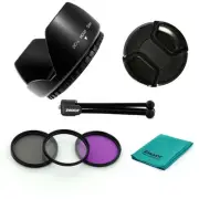 72mm Lens HOOD,filter kit,CAP,TRIPOD, for Canon EOS 7D 50D 60D 600D w/ 18-200mm