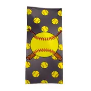 Cool Yellow Baseball Bats and Balls Beach Towels