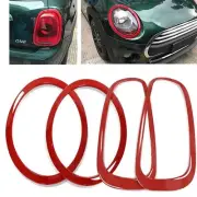 Red Front Headlight + Rear Tail Lamp Cover Kit For MINI Cooper F54 2015-20 2016 (for: Mini)