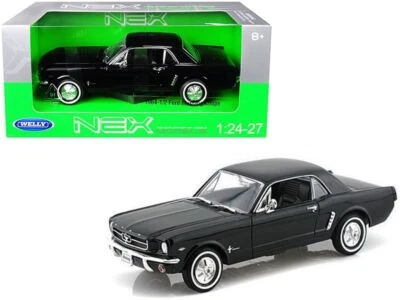 1964 1/2 Ford Mustang Coupe Hard Top Black 1/24 Diecast Model Car by Welly