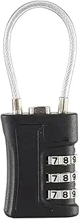 [MINHJK] Safe Home Safe Customs Colorful Code Lock for Travel Luggage Password Changeable Lock Contrast Color Design Padlock Cabinet(A-Black)
