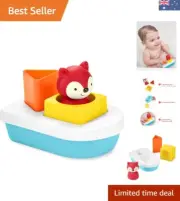 Fun Floatable Baby Bath Toy - Shape Sorter & Stacking Boat for Early Learning