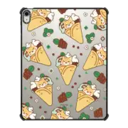 iPad Air 13-inch (M2/M3) iPad Impact Case Cute Shiba Inu Crepe with Mint Ice Cream & Chocolate Bar - Kawaii Dog Cartoon Puppy with Fruit & Sweet Food