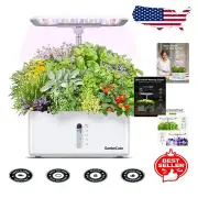 Compact 8-Pod Hydroponic Growing System with Smart Timer & Self-Watering Feature