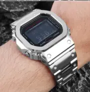 Metal Mod Kit For Casioak G-SHOCK DW5600 GWM5610 Steel Strap&Bezel Replacements