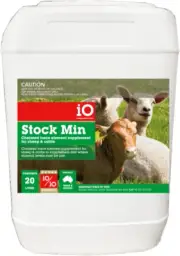 iO Stock Min 20 Litres Sheep Cattle Chelated Trace Element Supplement Farming