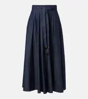 ['S Max Mara] 'S Max Mara Amanda chambray maxi skirt UK 12 blue