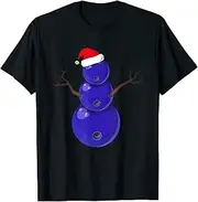 [VidiAmazing] Christmas Bowling Gift Santa Snowman Bowling Lovers ds1289 T-Shirt