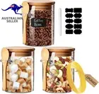 Glass Jars with Airtight Lid and Spoon, Glass Food Storage Jars Containers, Over