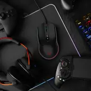 Laser Gaming Wired RGB M801 8000 DPI Mouse Black