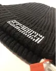 Off-White Logo Appliqued Ribbed Wool Beanie Black Virgil abloh heavy